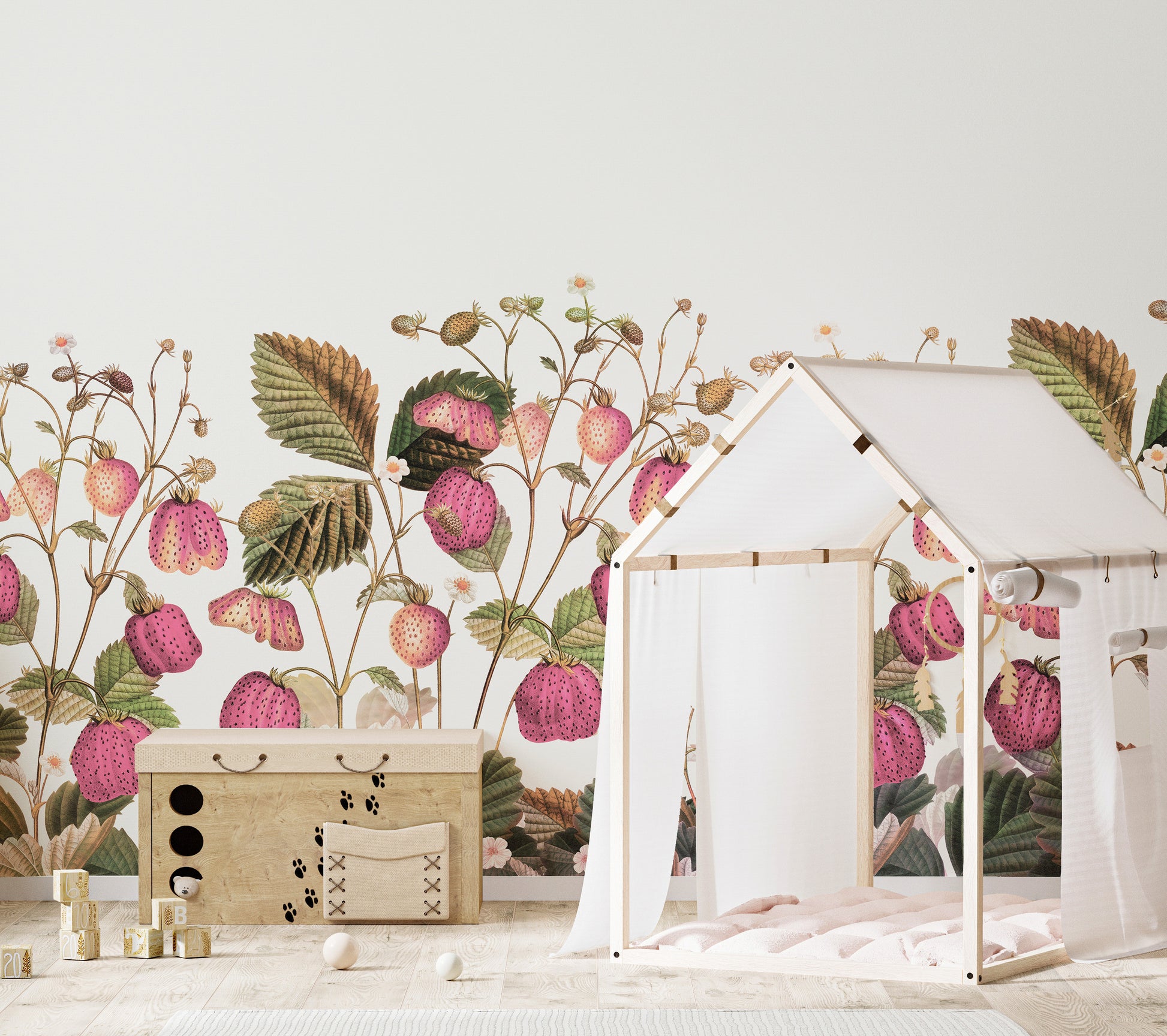 Whimsical garden scene.

