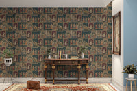 Indian women heritage mural wallpaper

