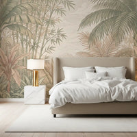 Misty Tropical Botanical Haven Wall Mural