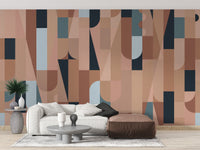 Eye-catching chromatic puzzle mural for walls