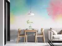 Multicolor abstract wallpaper for creative kids' room walls.