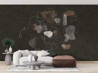Mysterious enigmatic cosmic mural for rooms