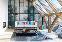 Loft-style fogged industrial wallpaper
