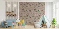 Gender-neutral forest animal wallpaper
