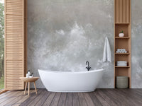 Grey textured bathroom wallpaper mural
