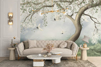 Misty forest wallpaper with peelable design
