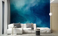 Blue Watercolor Liquid Paint Wallpaper - Giffywalls