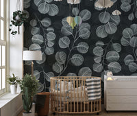 Eucalyptus Gray Leaves wallpaper mural - Giffywalls