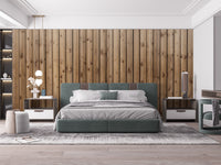 Brown Natural Wooden Striped Wallpaper Mural - Giffywalls