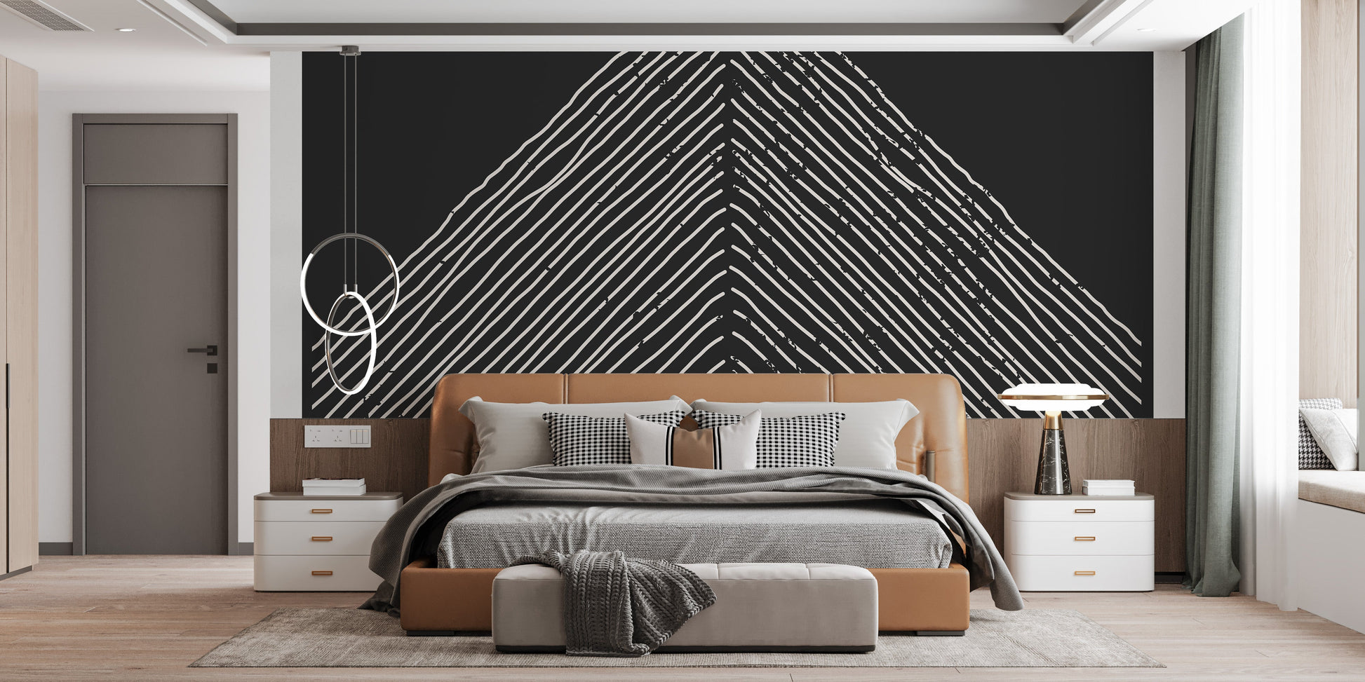 Abstract triangle mountain wallpaper mural for walls