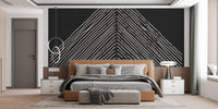 Abstract triangle mountain wallpaper mural for walls
