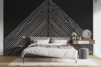 Abstract Triangle Mountain Wallpaper Mural - Giffywalls
