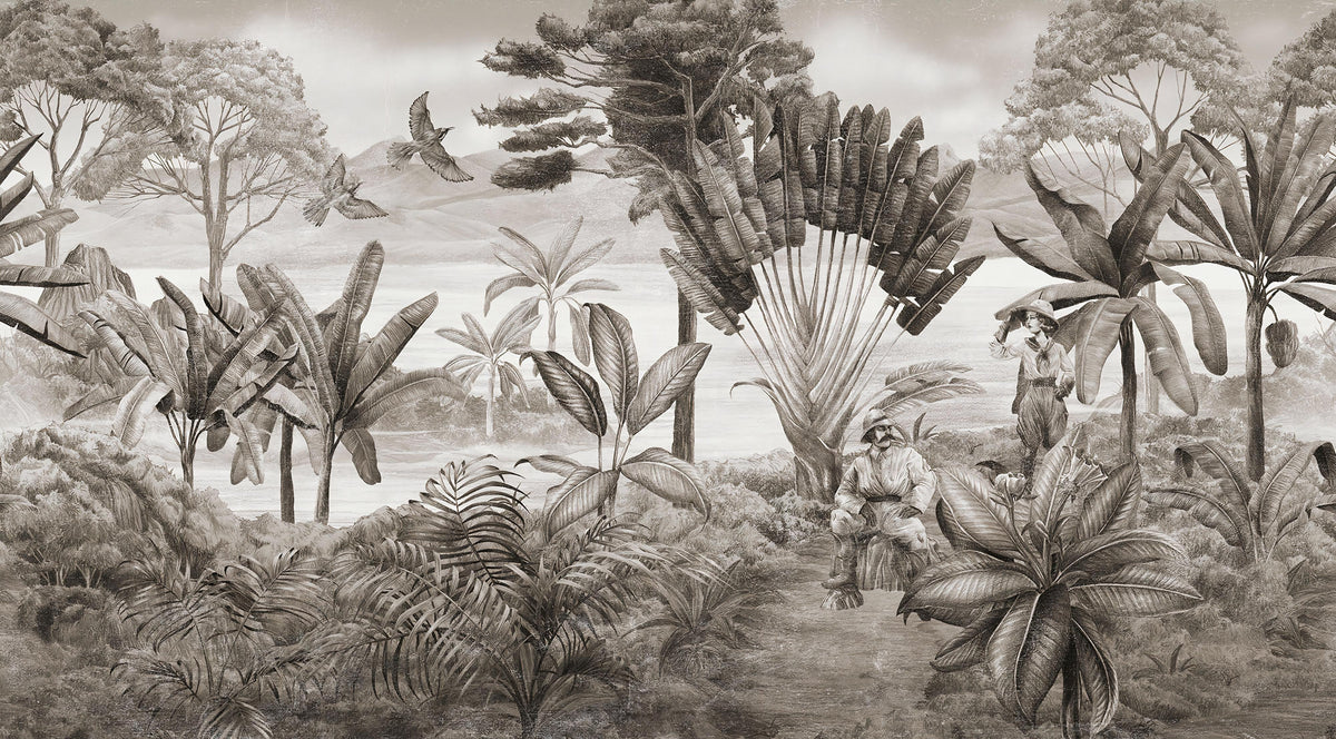 Shooter Sitting Jungle Wallpaper Wall Murals in your room — zoomed