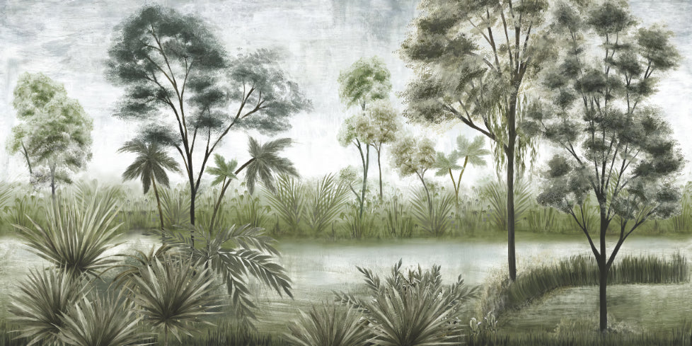 Deep Shady Forest Wallpaper Mural
