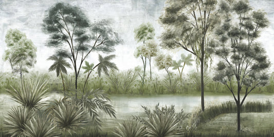 Deep Shady Forest Wallpaper Mural