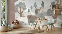 Tropical forest mural for nursery walls
