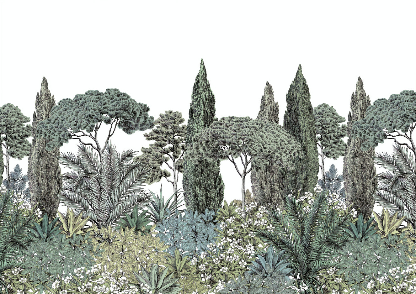 Forest Garden Bloom Wallpaper mural