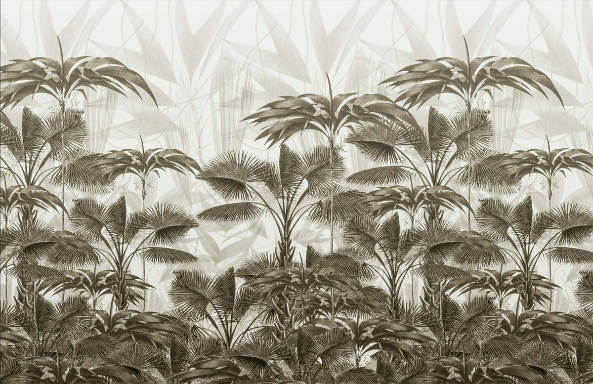 Bushy Palms Wallpaper Murals in your room — zoomed