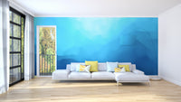Indigo landscape wallpaper mural - Giffywalls