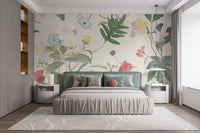 Vintage Wildflower Wallpaper for a Tranquil Space