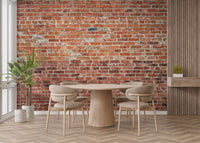 Red Rustic Brick Wallpaper Murals - Giffywalls