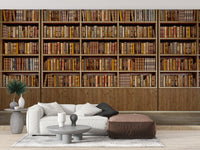 Library Bookcase wallpaper mural - Giffywalls