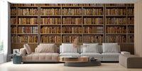 Library Bookcase wallpaper mural - Giffywalls