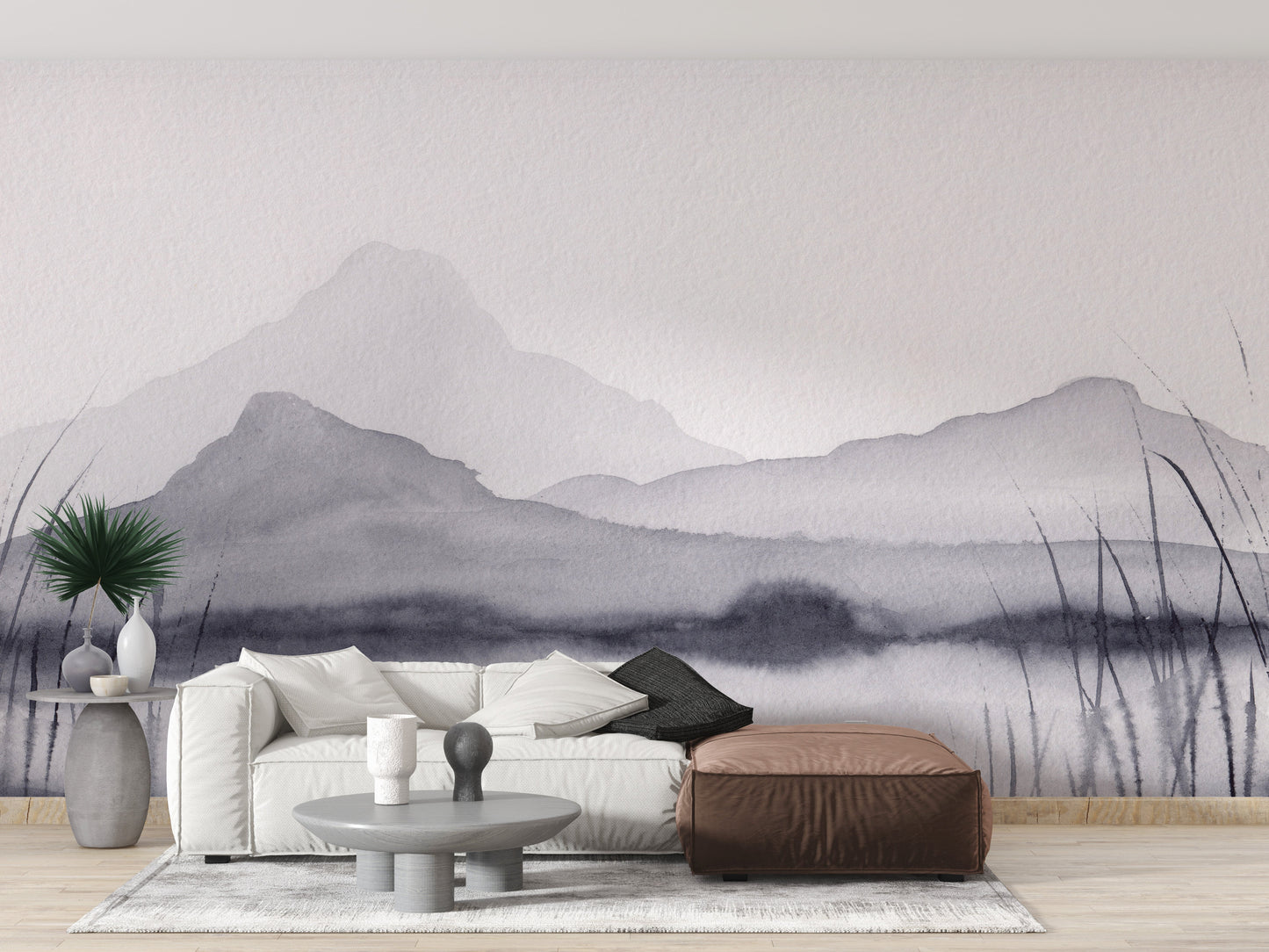 Watercolor Mountain Painting Wallpaper - Giffywalls