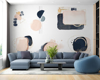 Abstract Pink and Blue Shape Wallpaper - Giffywalls