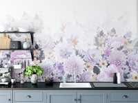Beautiful Watercolor Peony and Rose Flower Wallpaper - Giffywalls