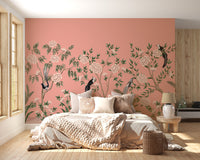 Vintage Chinoiserie Floral Wallpaper Mural - Giffywalls
