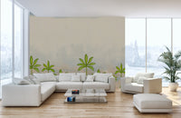 green and orange Mughal Garden tree wallpaper