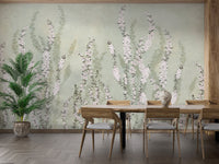 Hanging Flower on Green wallpaper murals - Giffywalls