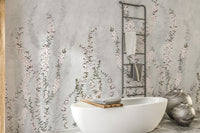 Nature-inspired flower branches wallpaper