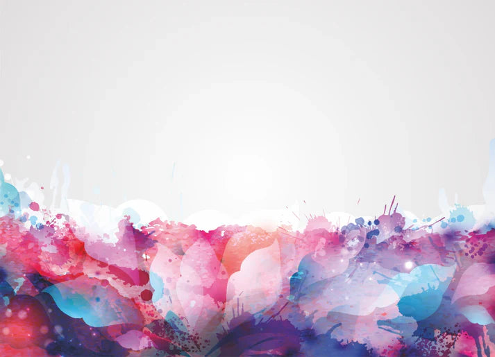 Watercolour Abstract Colourful Leaves Wallpaper