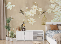 White Magnolia Flowers Wallpaper Murals - Giffywalls