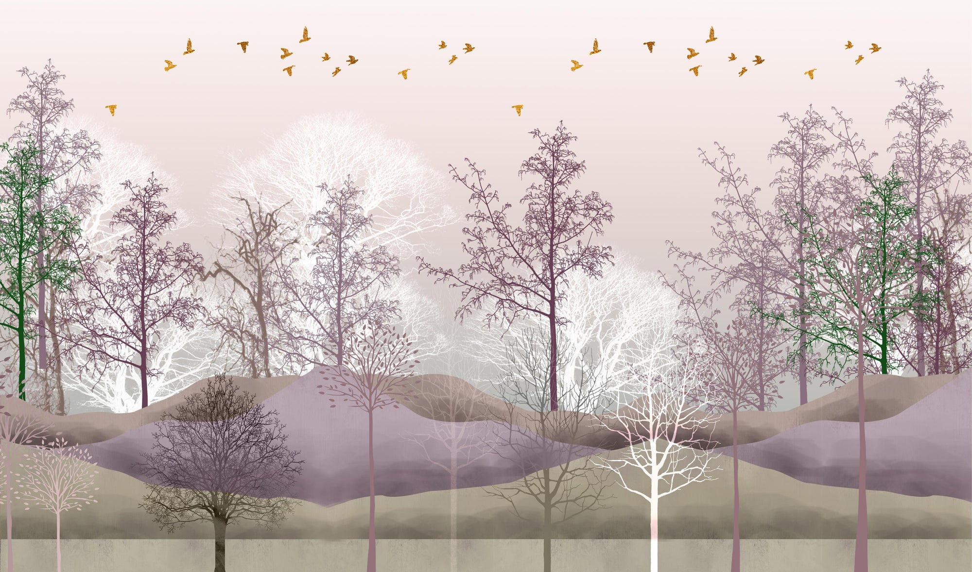 Eerie Forest Spooky Trees Wallpaper