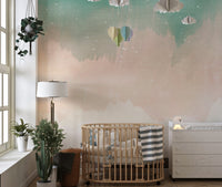 Colorful Watercolor Ombre Wallpaper Mural - Giffywalls