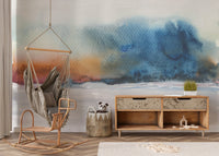 Acrylic Watercolor Flow Painting Wallpaper Mural - Giffywalls