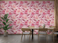 Pink Floral Watercolor Wallpaper