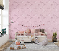 Trendy flamingo wallpaper with shimmer