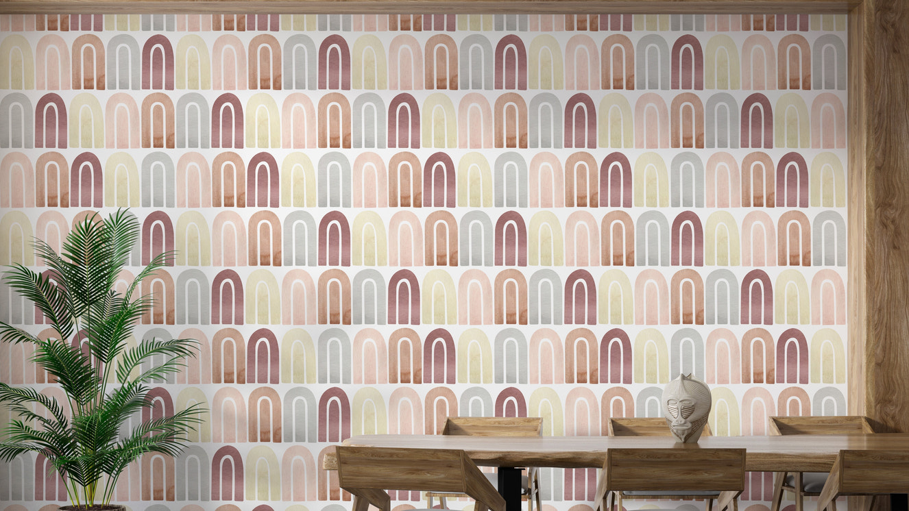 Pastel boho peel-and-stick wall art
