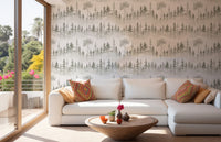 Snowy forest wallpaper with tropical vibes
