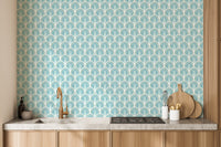 Blue Aesthetic Rainbow Wallpaper – Warm Pastel Freehand Design - Giffywalls