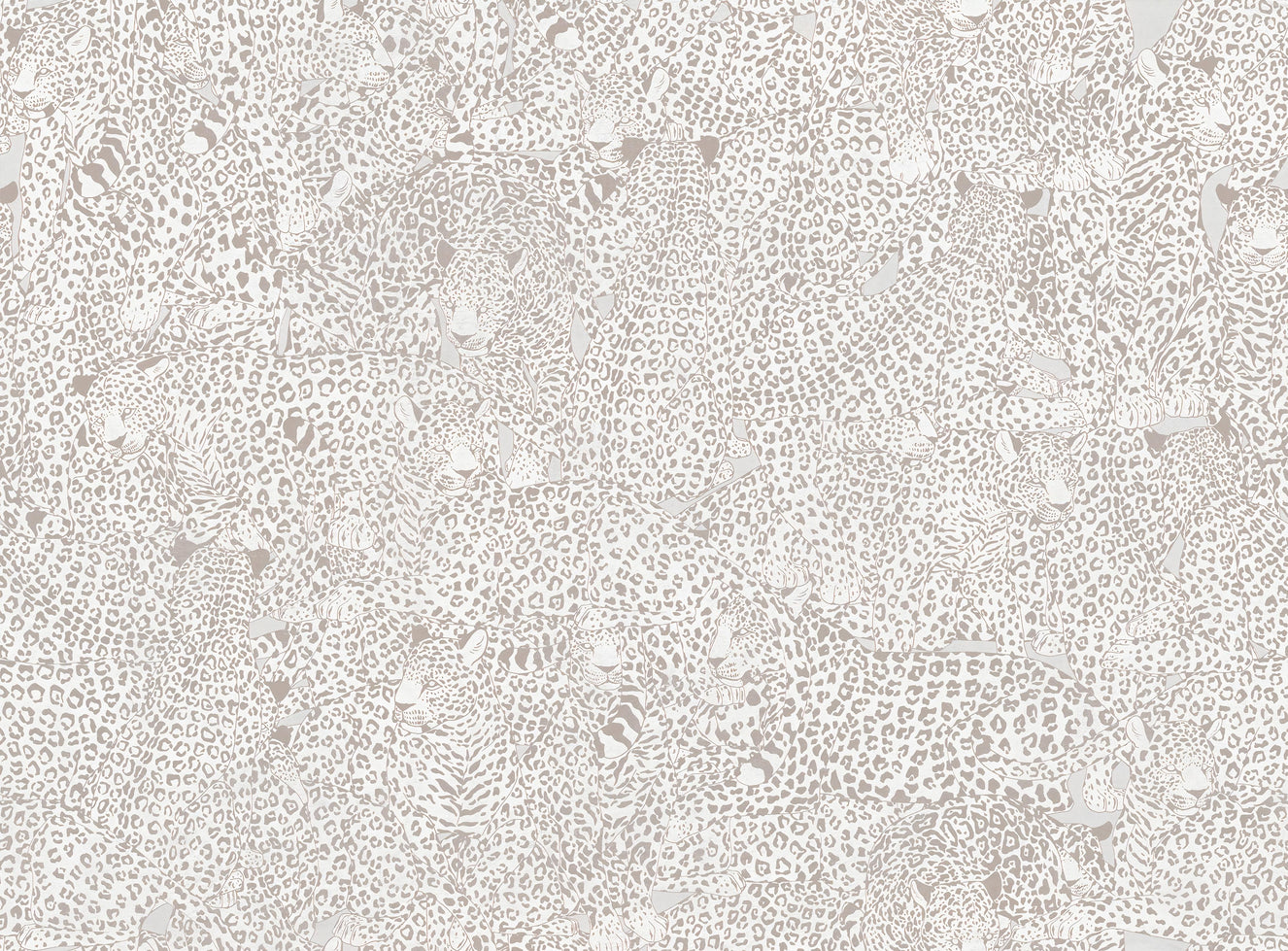 Leopard Pattern Neutral Wallpaper