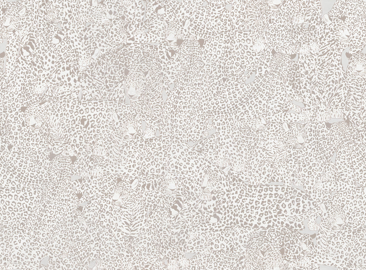 Leopard Pattern Neutral Wallpaper