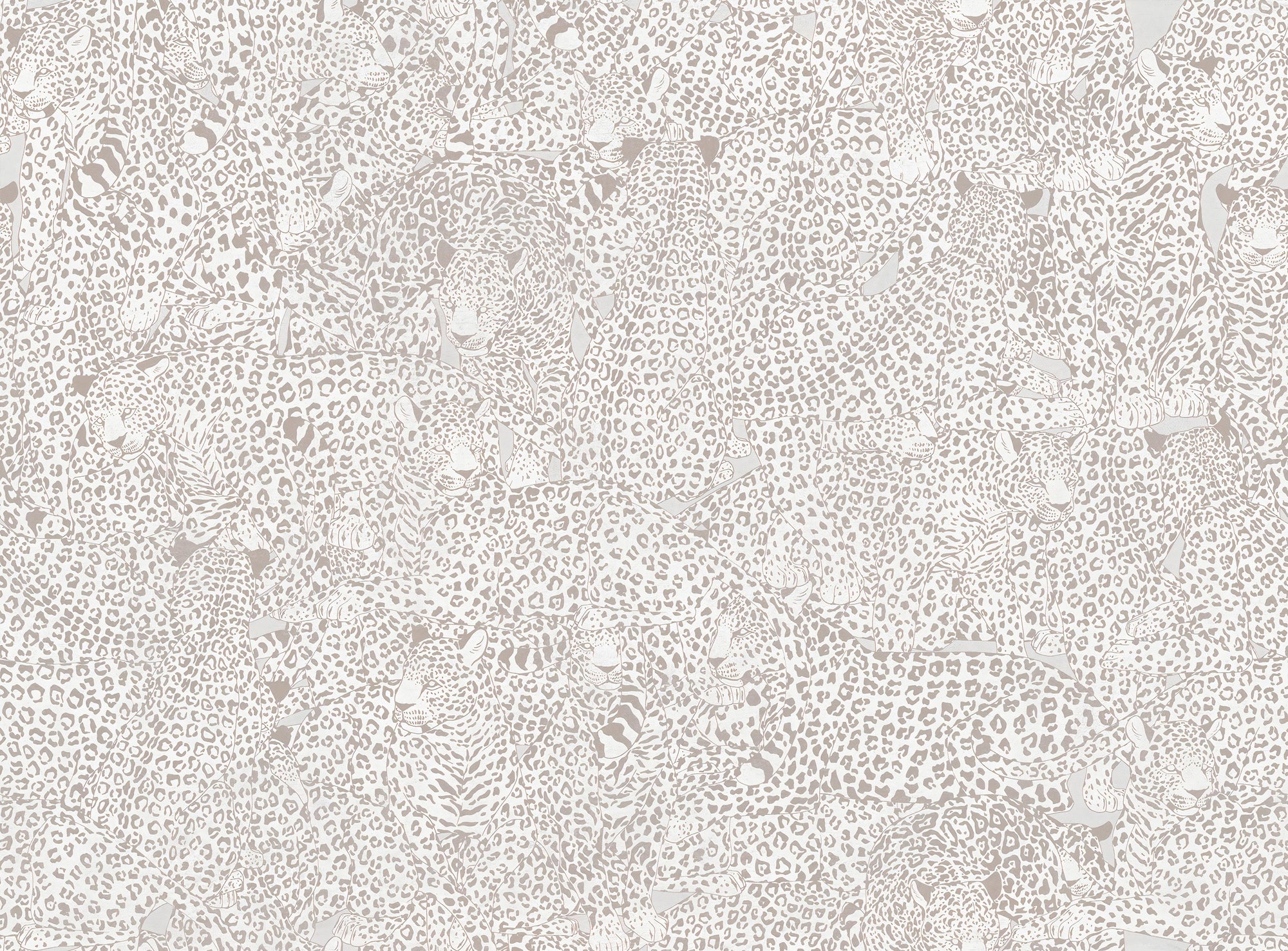 Leopard Pattern Neutral Wallpaper
