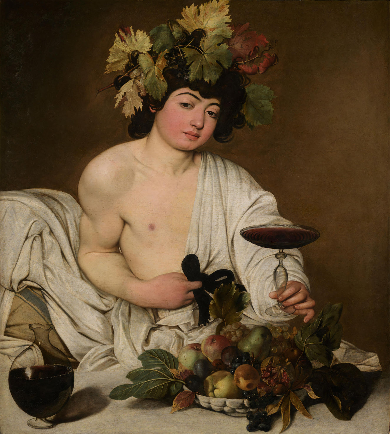 Vintage Bacchus Wine Art Wallpaper