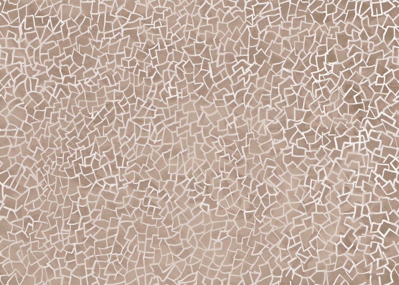 Modern Crackled Taupe Design Wallpaper