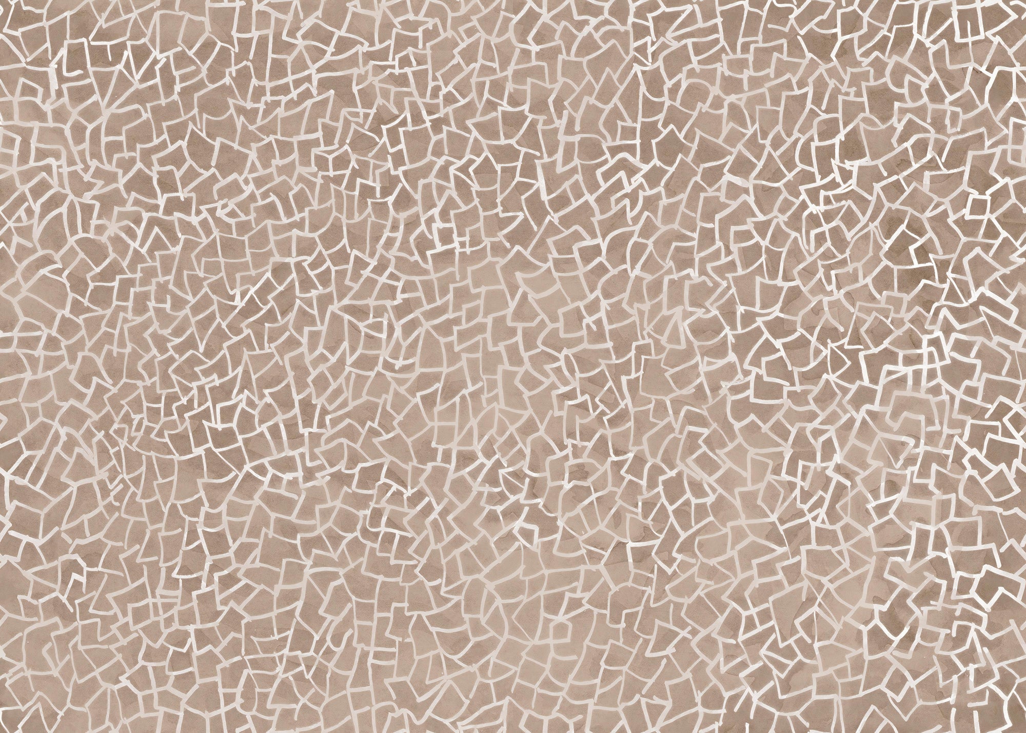 Modern Crackled Taupe Design Wallpaper